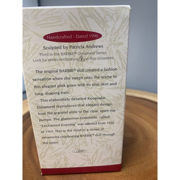 Hallmark Keepsake Ornament Enchanted Evening Barbie Doll Collectors Series 1996 - Picture 7 of 8